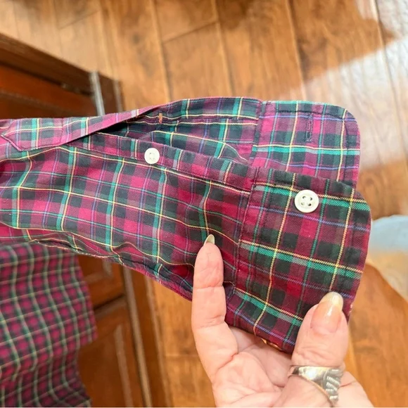 Ralph Lauren EUC custom fit, plaid Long
Sleeve Button-Down Cotton Shirt Size L - Picture 7 of 10